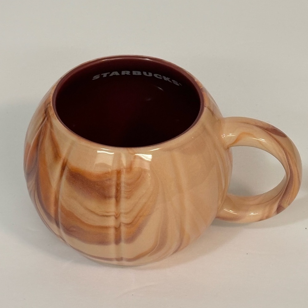 🆕 Starbucks Fall Halloween 2025 Marble Tie Dye Orange Cream Pumpkin Mug Cup NWT